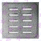 Вентиляционная решетка с заглушкой 200*200 антик серебро