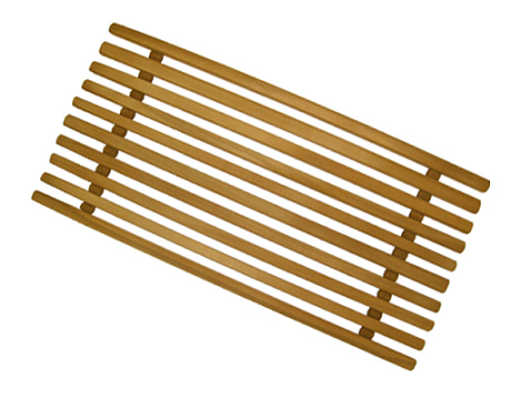 По исполнению, деревянная решетка на пол может быть как из жесткого каркаса, так и складной.